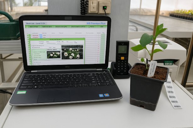 Quality control at the laptop with IVS Premium Plus in the greenhouse